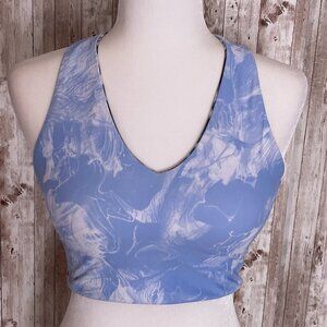 LINC Blue and White Sports Bra size Small